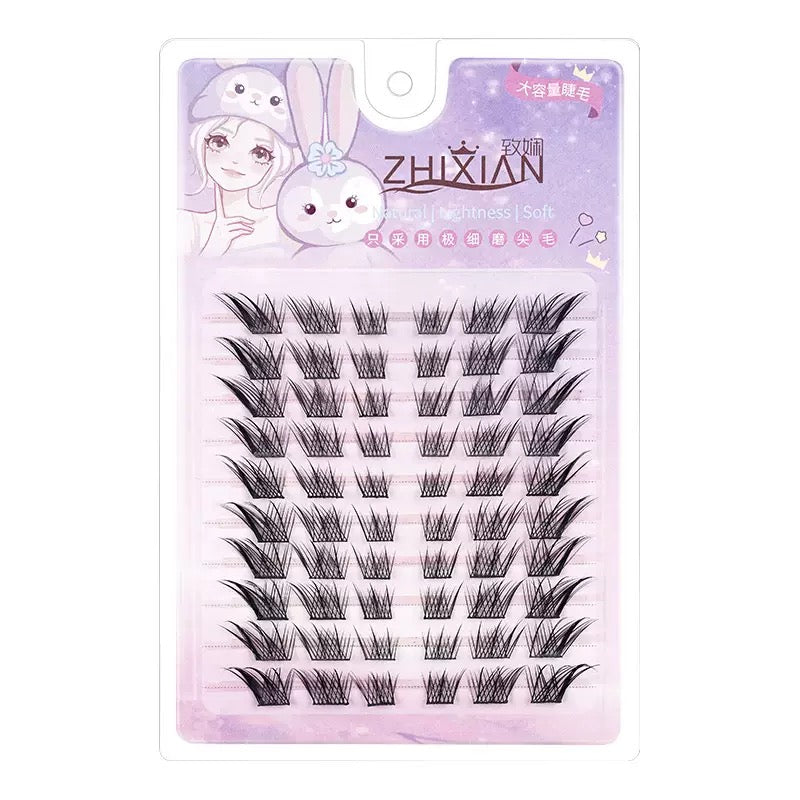 Mixed Style False Lashes Set – Sunflower, Fox & Cat Eye, Natural to Dramatic (Glue Required) 60 clusters