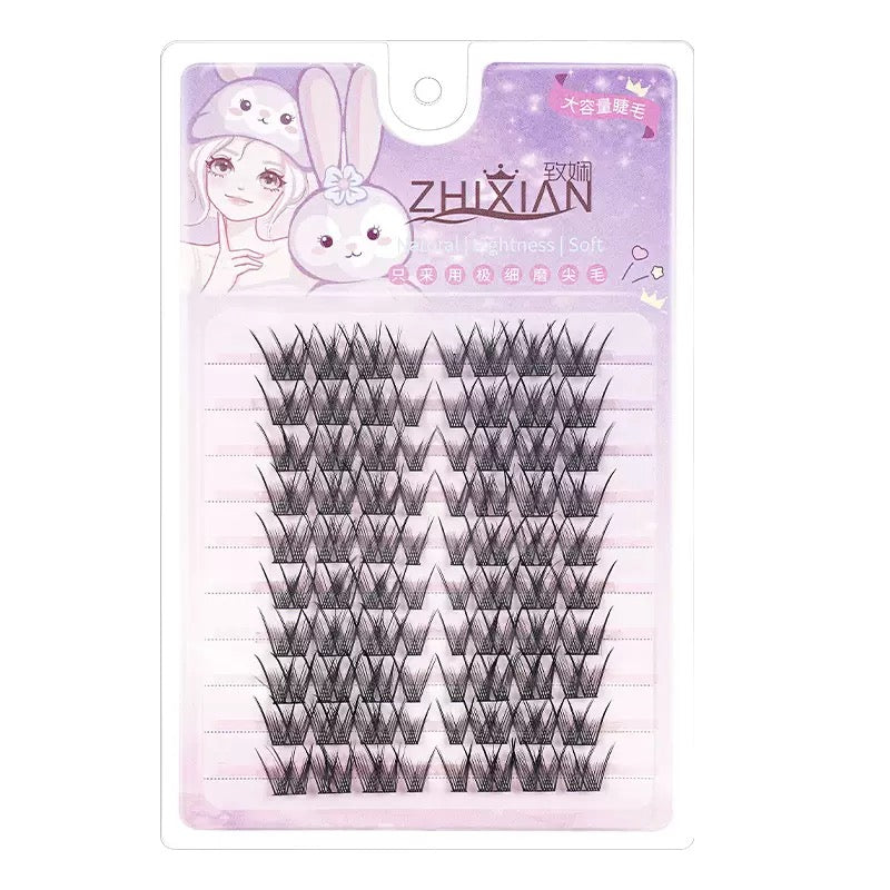 Mixed Style False Lashes Set – Sunflower, Fox & Cat Eye, Natural to Dramatic (Glue Required) 80 clusters