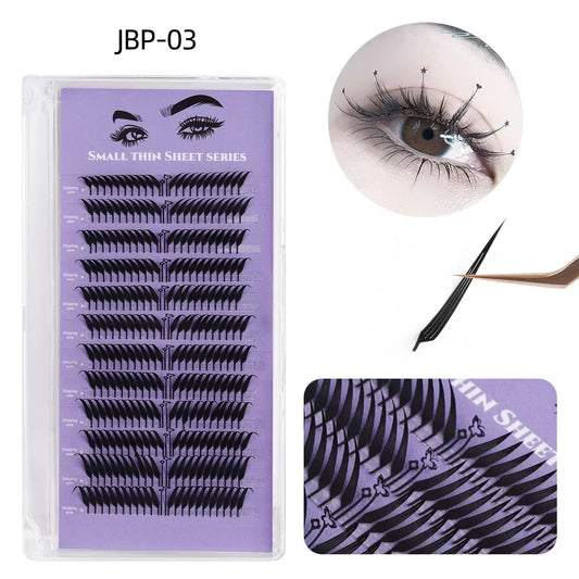 Manga Spike Cluster Lash Extensions – D Curl Wispy Spikes, Mixed Length, Salon Professional Lash Set